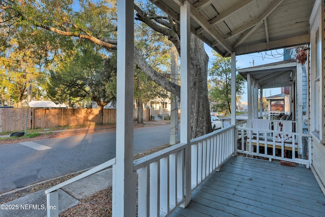 view of wooden terrace