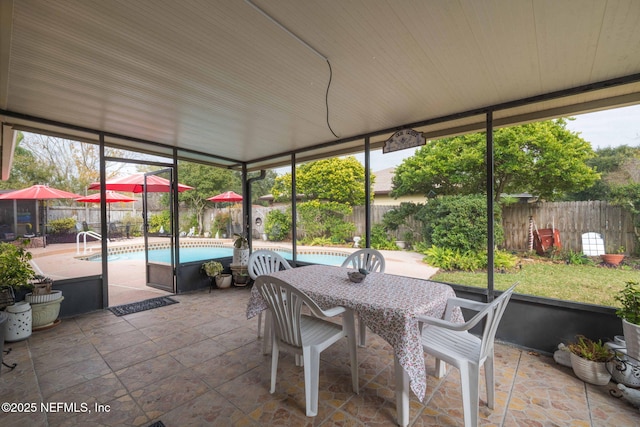 view of sunroom