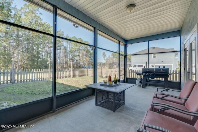 view of sunroom