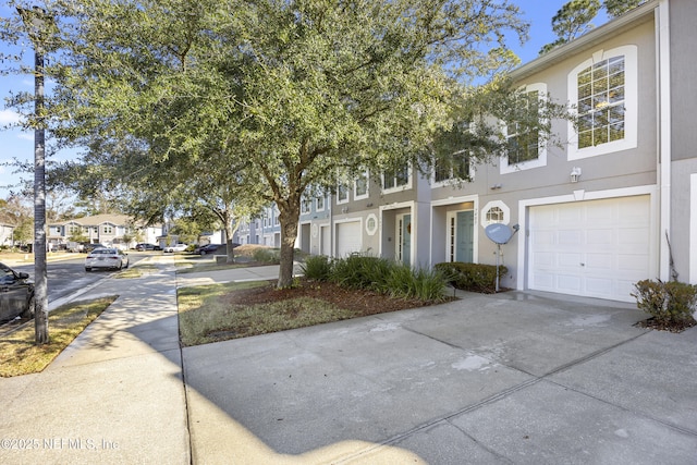 view of property with a garage