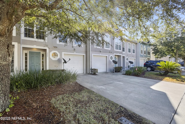 view of property featuring a garage