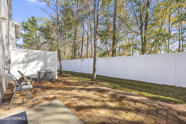 view of patio with central AC unit