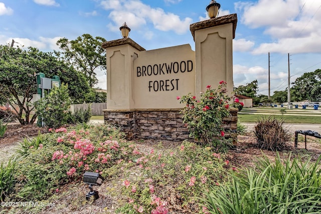 view of community sign