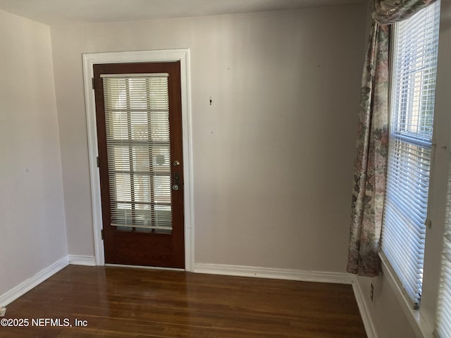 entryway featuring dark hardwood / wood-style flooring