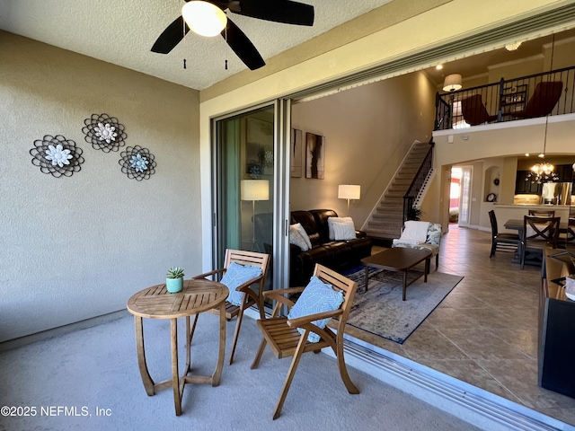 view of patio with ceiling fan