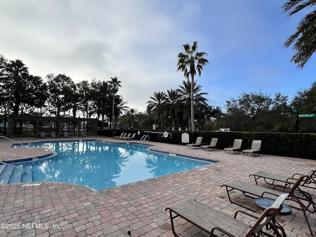 view of pool with a patio area