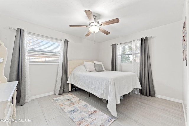 bedroom with ceiling fan