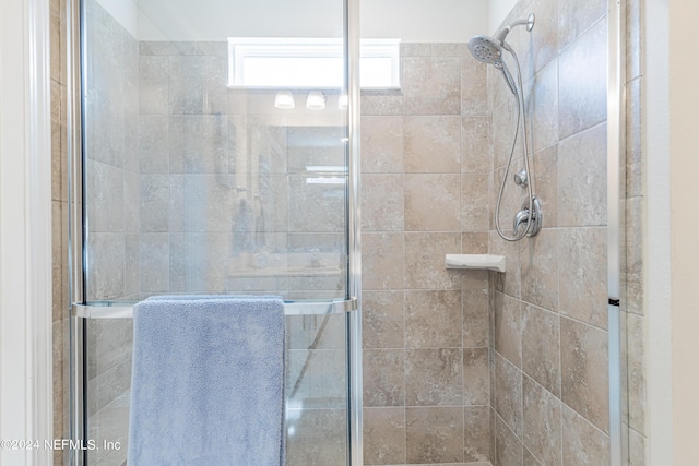 bathroom with walk in shower