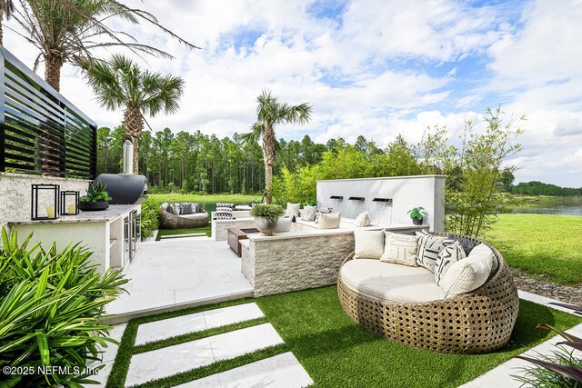86 Delwood Way Unit 269, Saint Augustine, FL 32092 - view of patio / terrace with outdoor lounge area and a water view