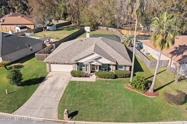 birds eye view of property