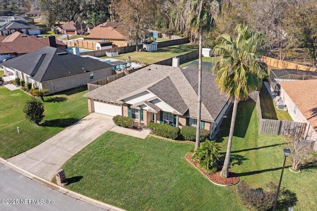 birds eye view of property