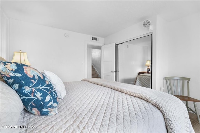 bedroom featuring a closet