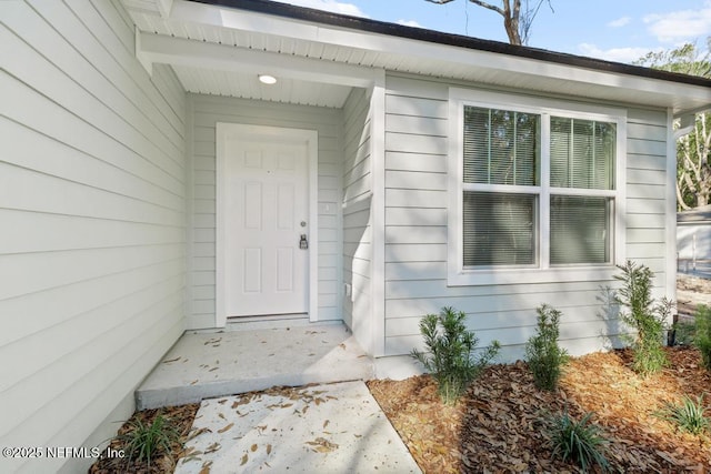 view of doorway to property