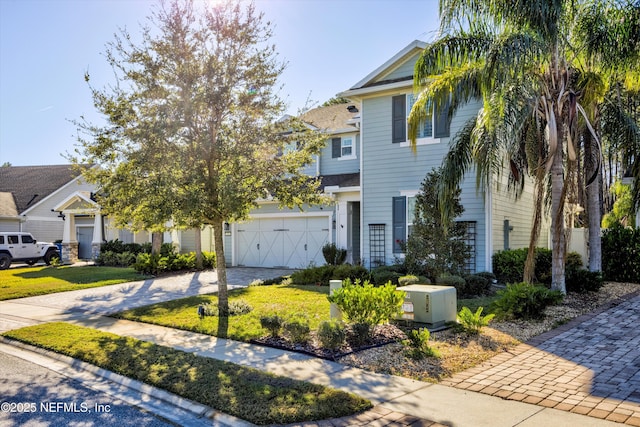 view of front of home with a front yard