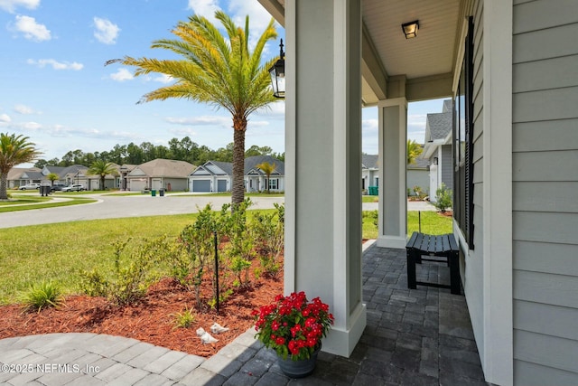 view of patio with a porch