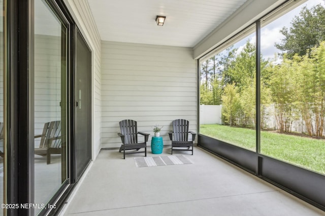 view of sunroom / solarium