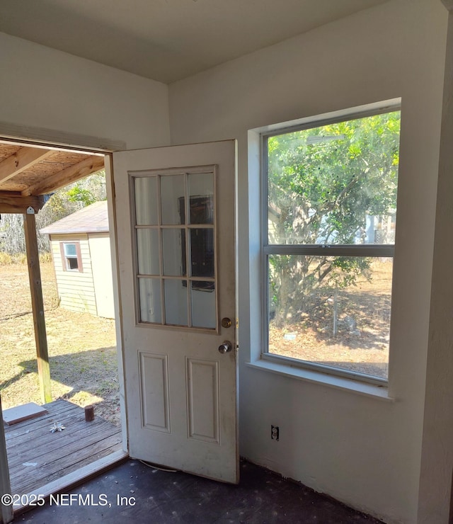 doorway with a wealth of natural light