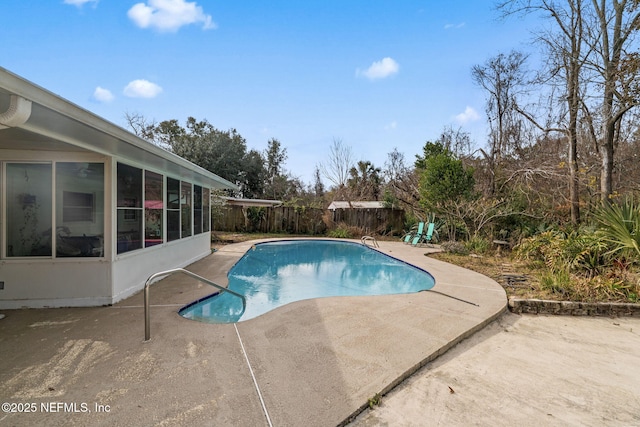 view of pool with a patio area