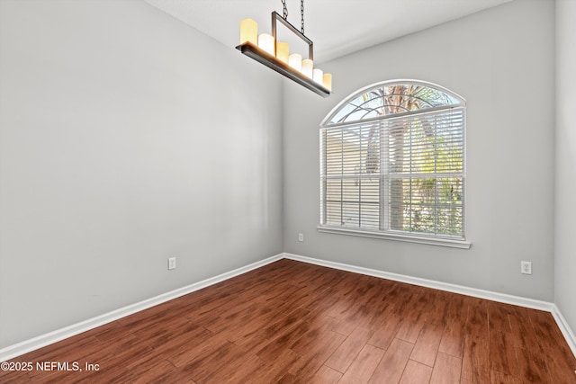 empty room with wood-type flooring