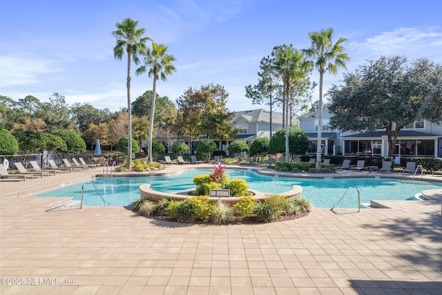 view of pool with a patio area