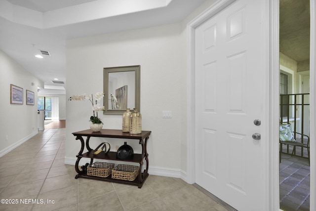 view of tiled foyer