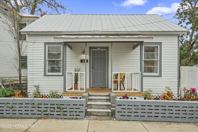 view of front of home with a porch