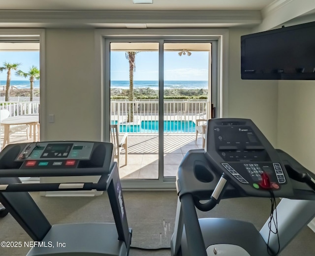 view of exercise room