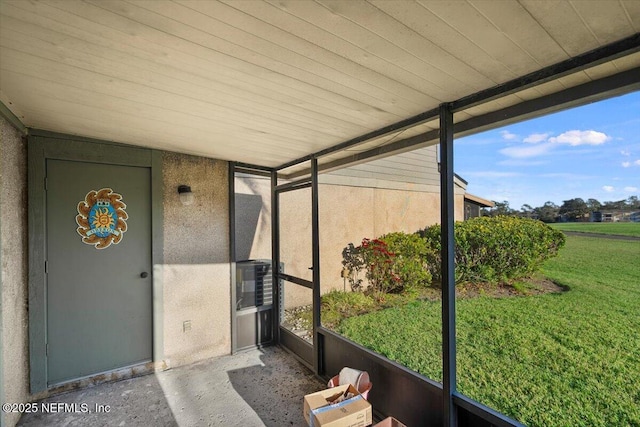 view of sunroom