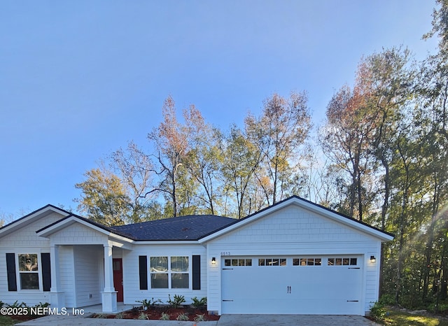 ranch-style house with a garage