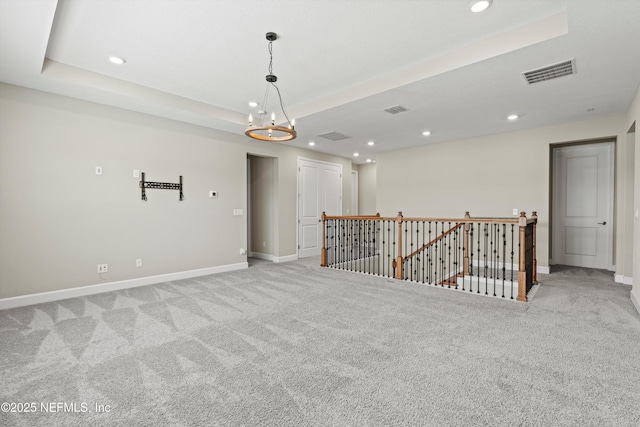 321 Marquesa Cir, Saint Johns, FL 32259 - unfurnished room featuring light colored carpet, recessed lighting, baseboards, and a raised ceiling