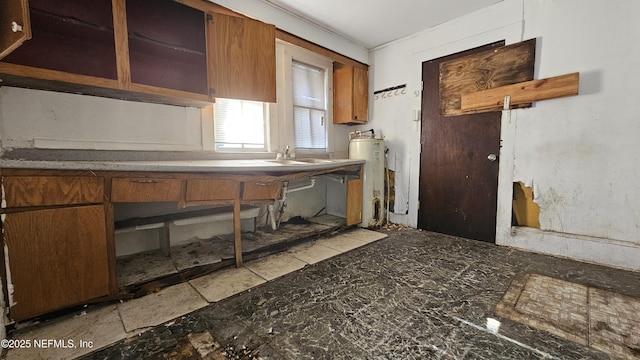 kitchen featuring water heater