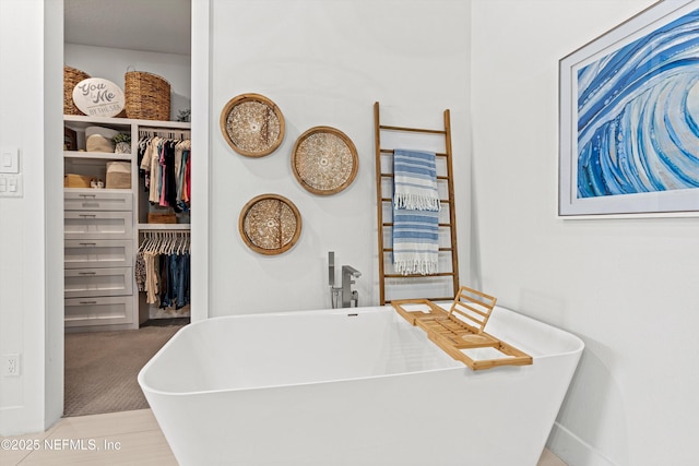 bathroom with a washtub