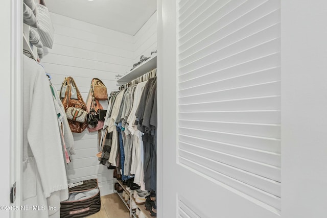 view of walk in closet