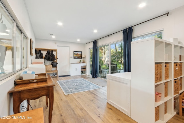 interior space featuring light hardwood / wood-style floors