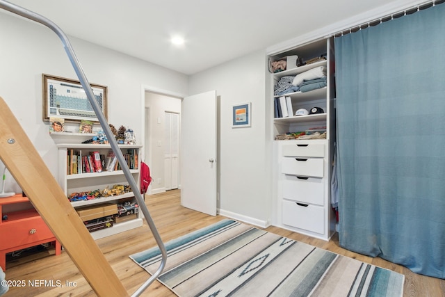 interior space with wood-type flooring