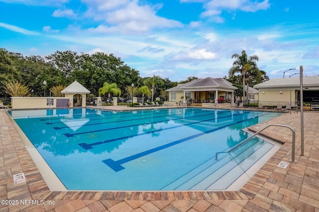 view of pool featuring a patio area