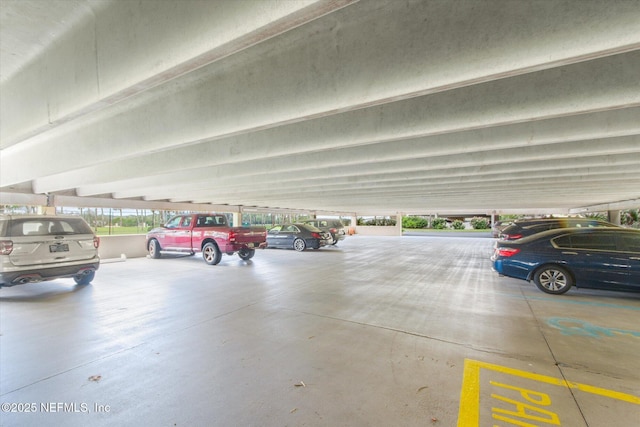 garage with a carport