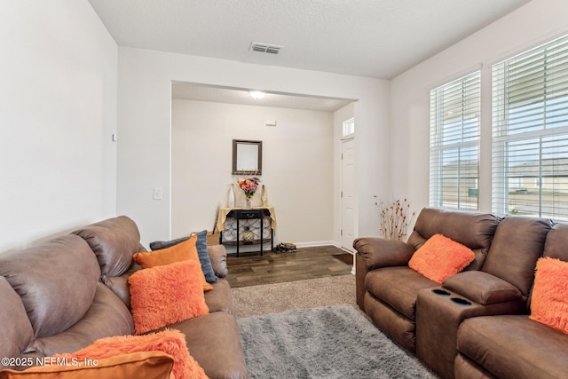 living room featuring hardwood / wood-style flooring