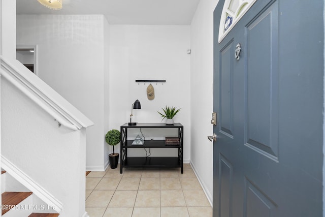 view of tiled foyer