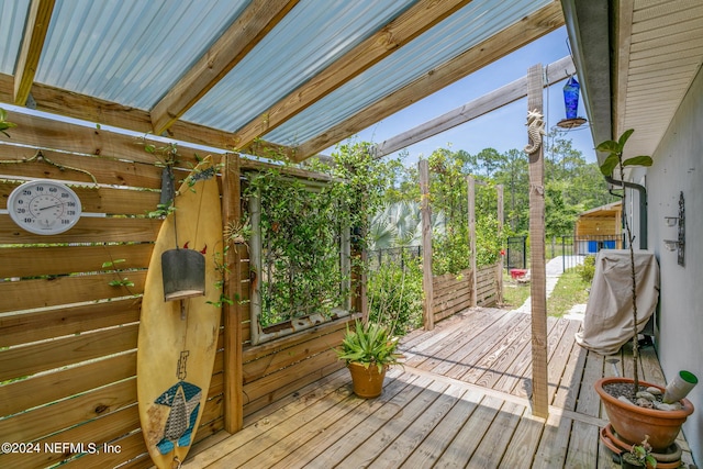 view of wooden terrace