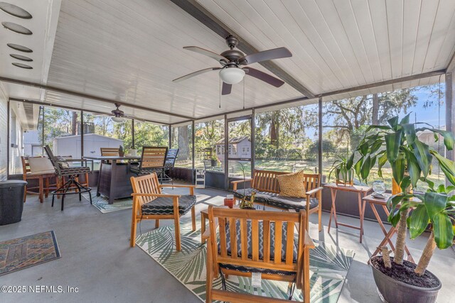 sunroom with a healthy amount of sunlight