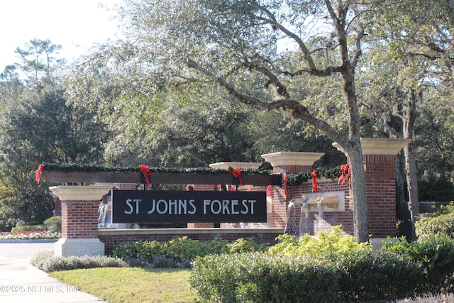 view of community sign