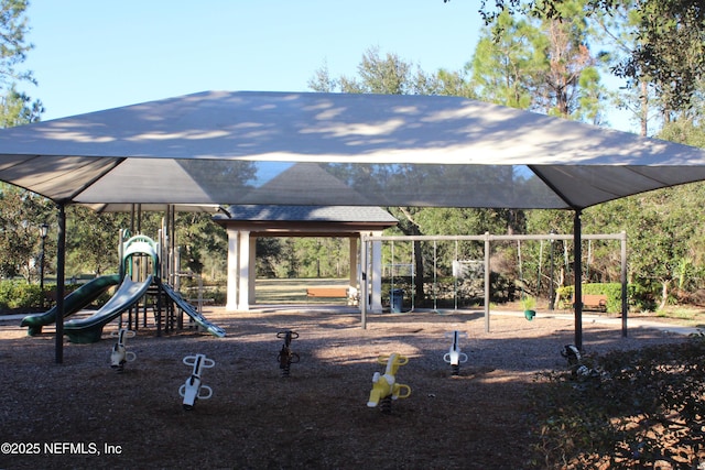 view of jungle gym