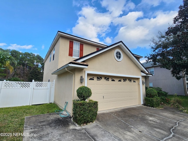 front facade featuring a garage