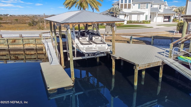 view of dock area