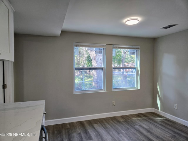 interior space featuring dark wood-type flooring