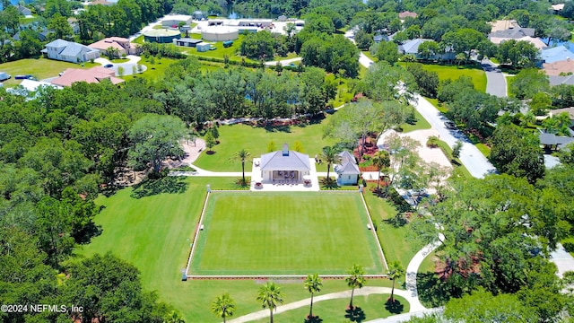 aerial view with a residential view