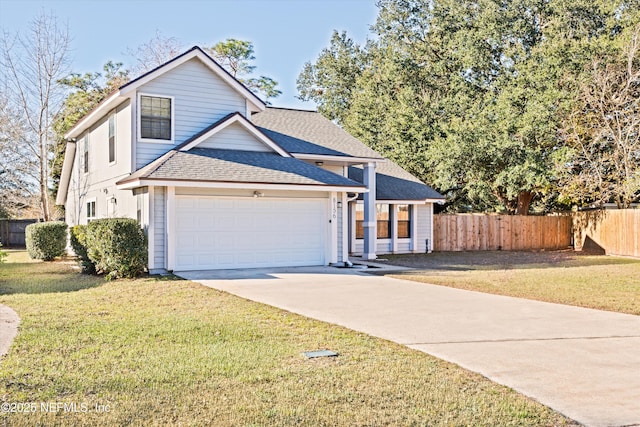 view of front of home featuring a front yard