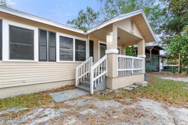 view of front of house with a porch