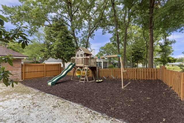 view of jungle gym